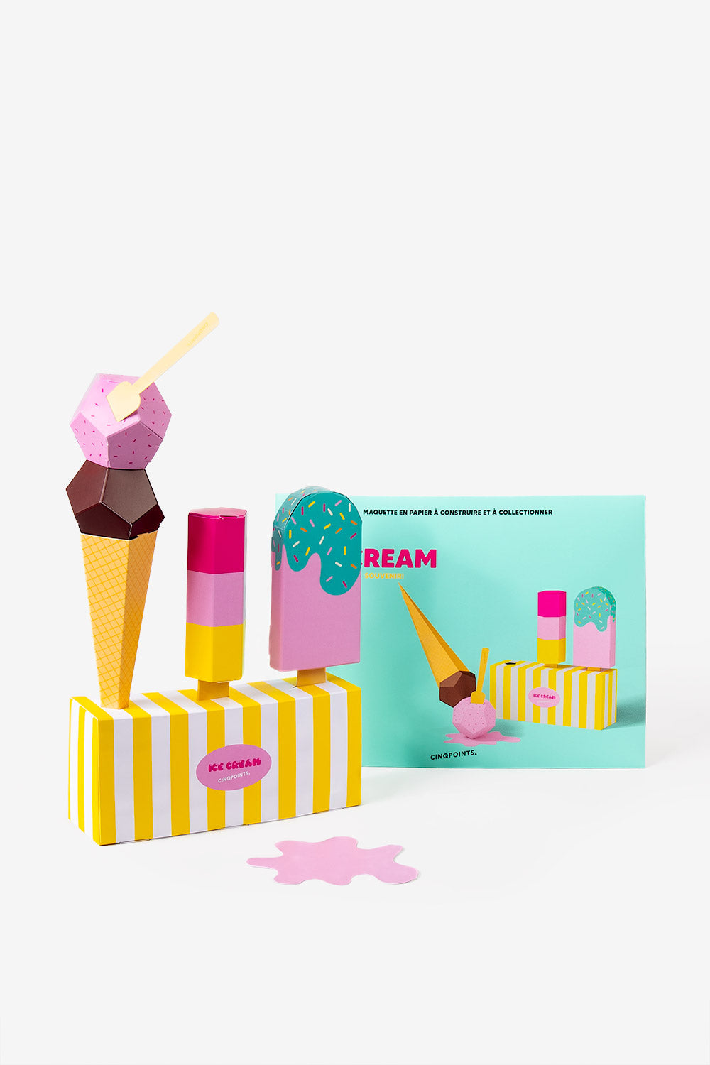 Papercraft Ice cream - 3D Paper Souvenir