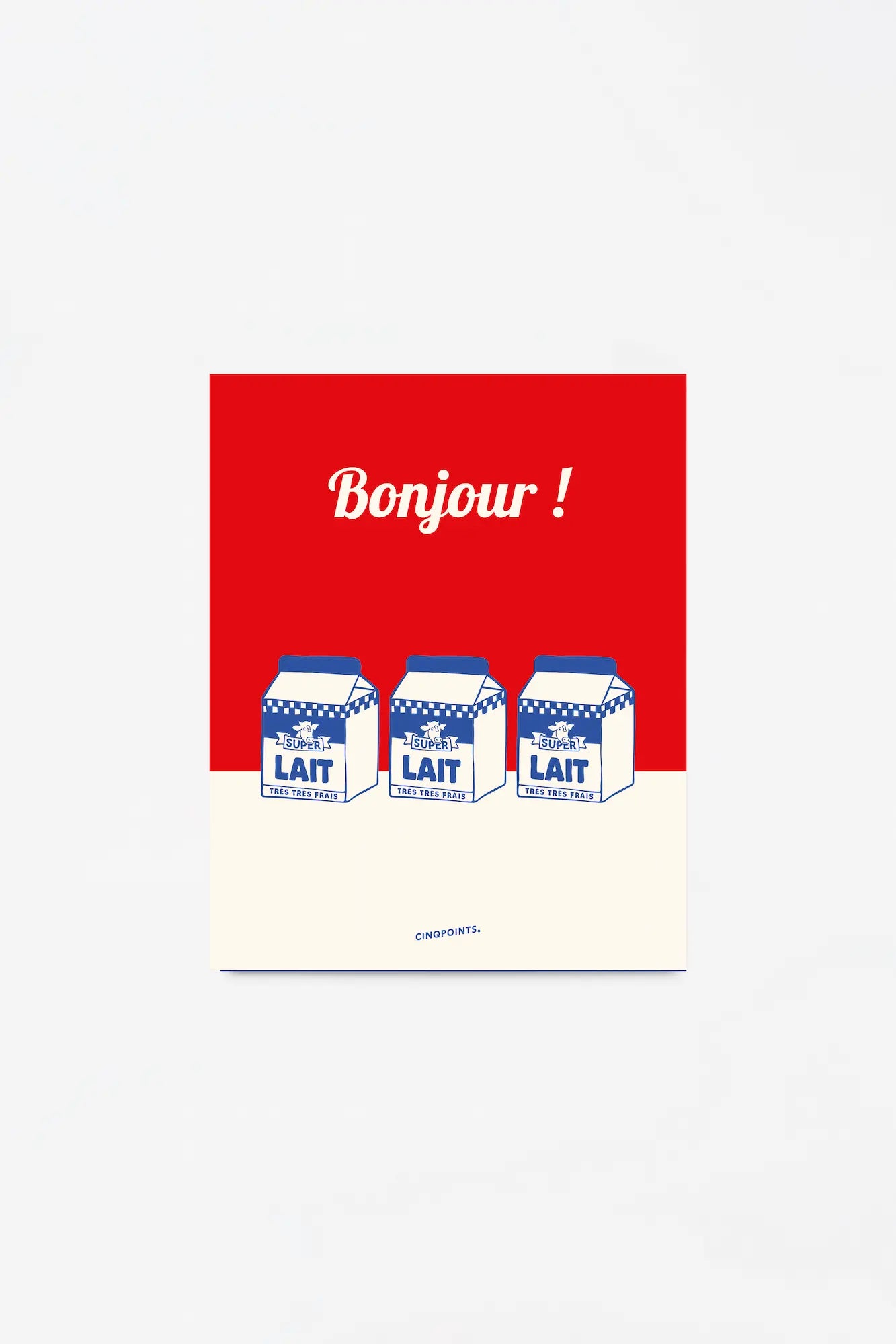 Affiche Motif Bonjour