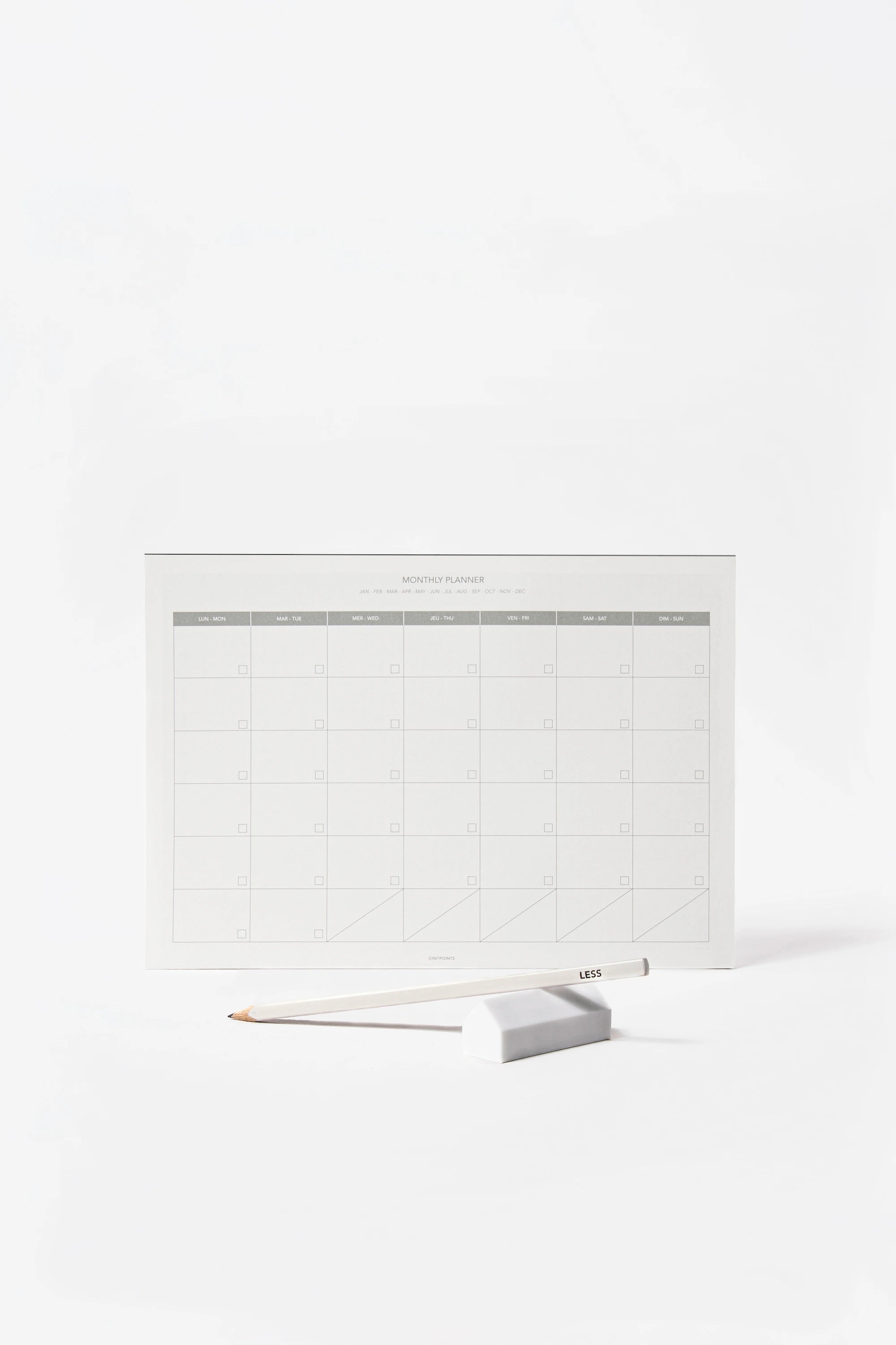 Planner mensuel format A4