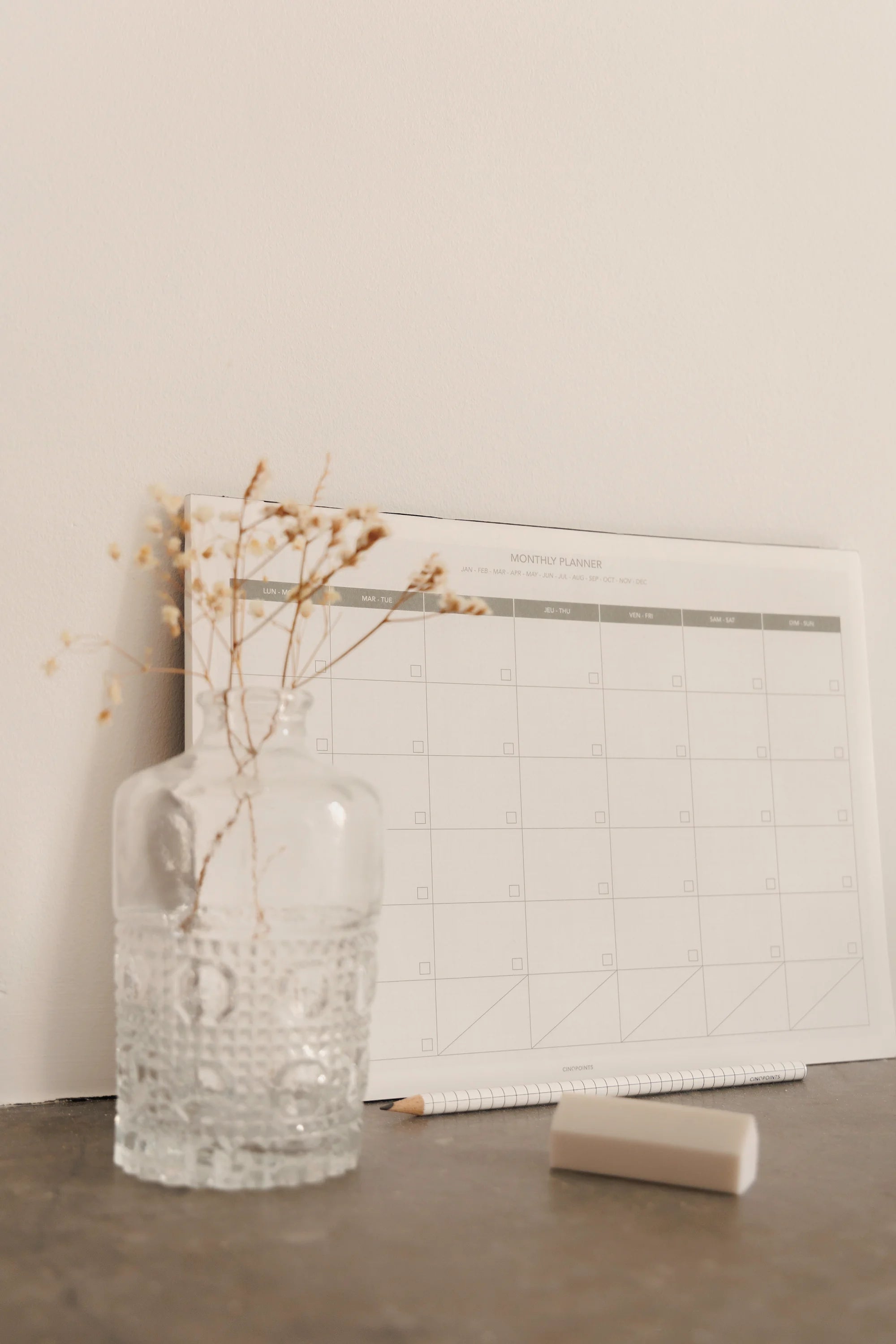 Planner mensuel format A4