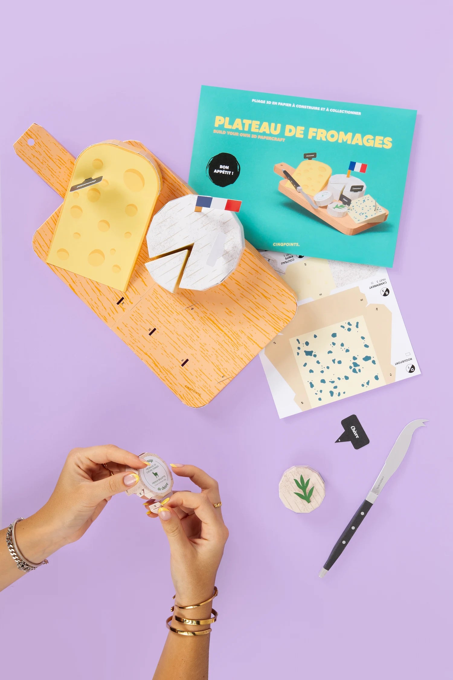 Papercraft Plateau de Fromages - Pliage en papier 3D