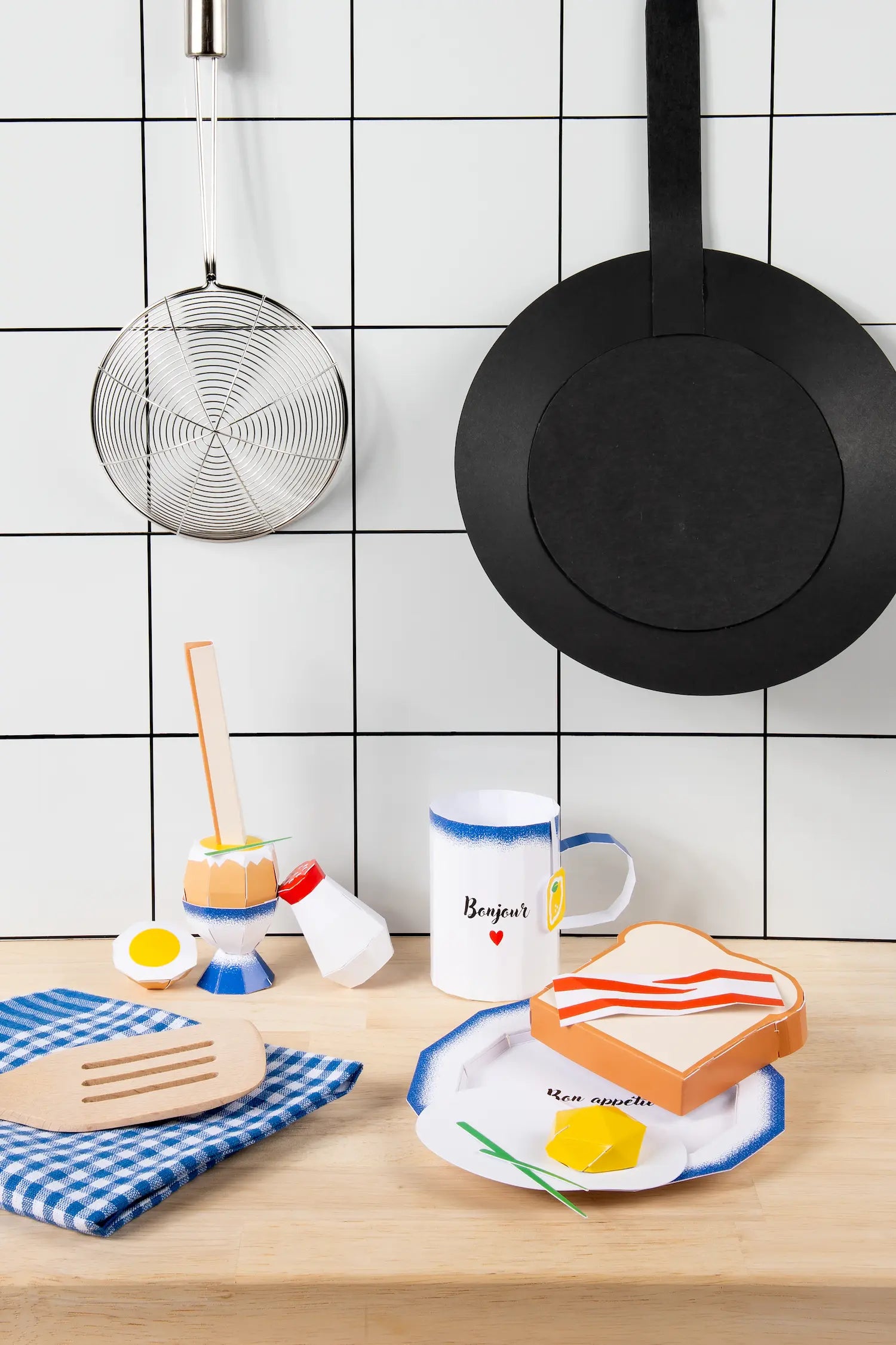 Papercraft Petit Déjeuner - Souvenir en papier 3d