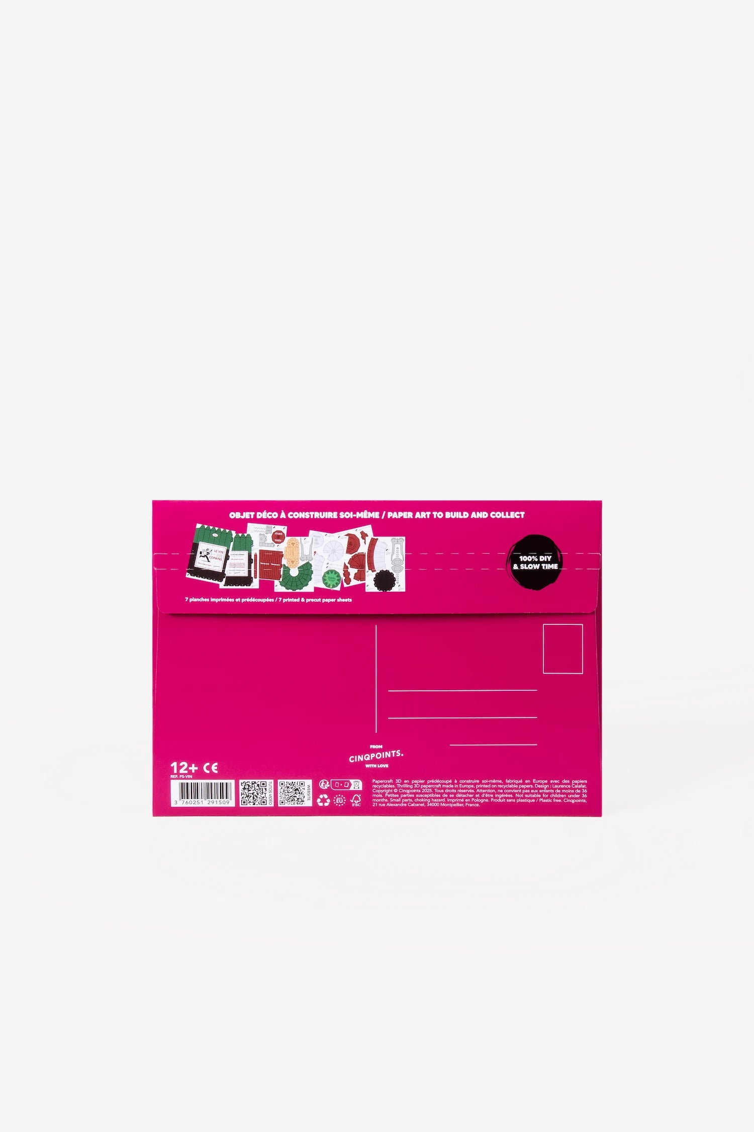 Papercraft Vin des Copains - Pliage en papier 3D