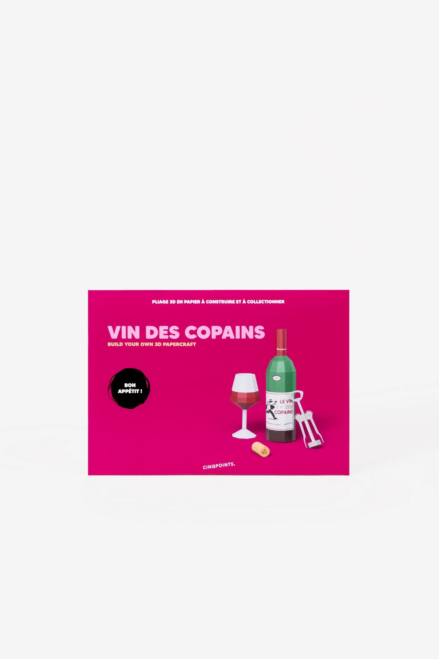 Papercraft Vin des Copains - Pliage en papier 3D