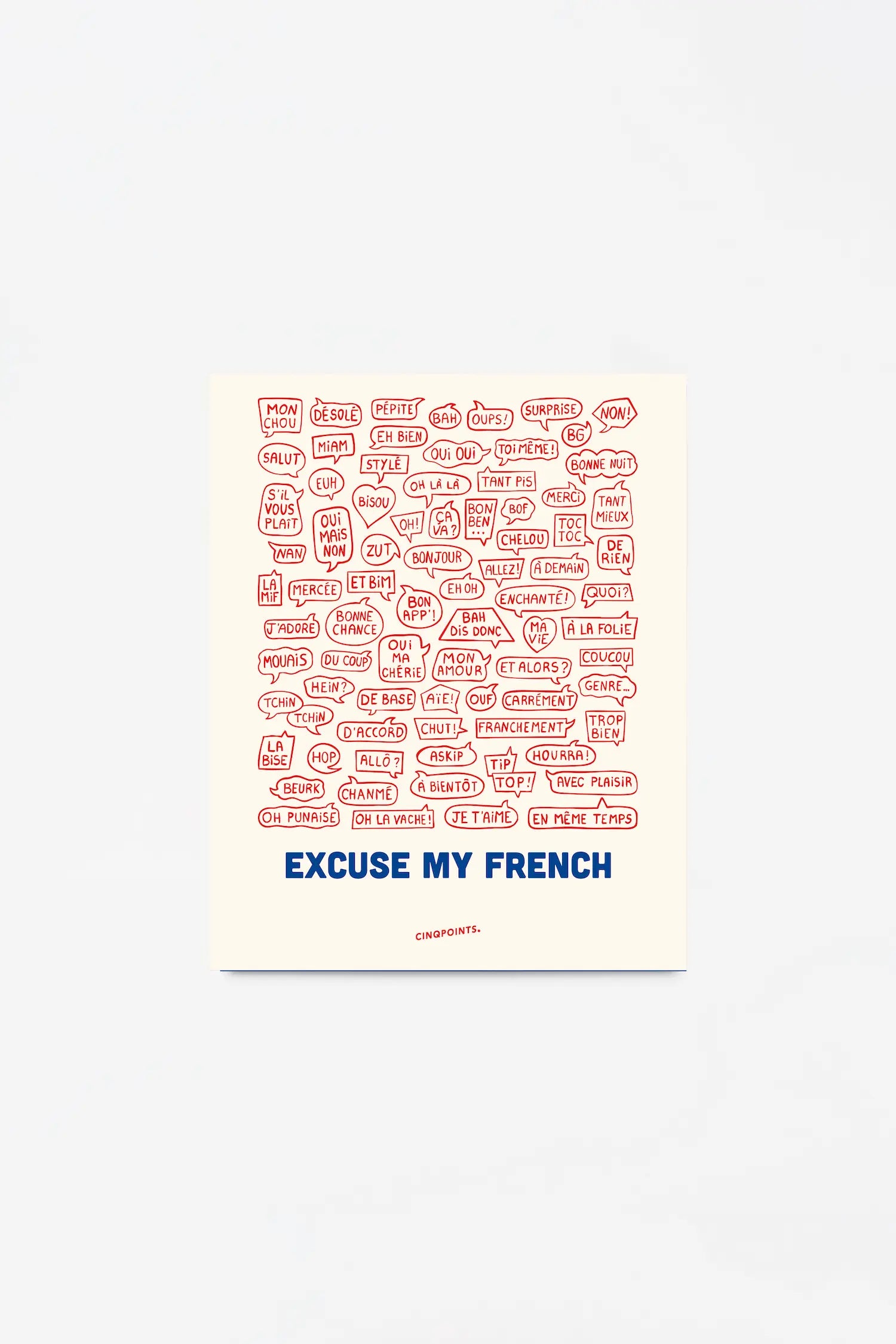Affiche Expressions Françaises Beige