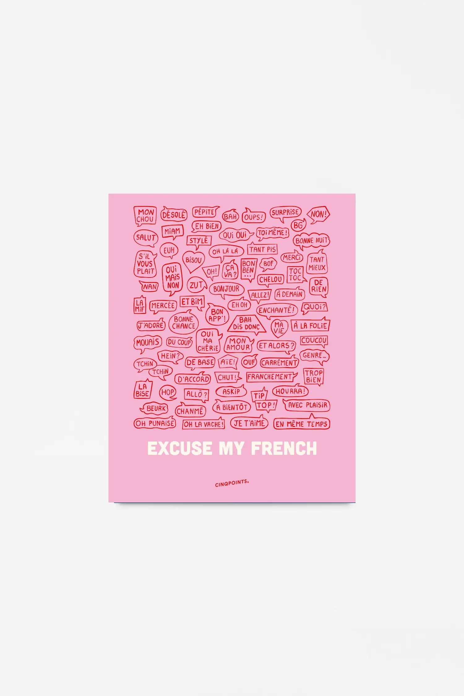 Affiche Expressions Françaises Rose