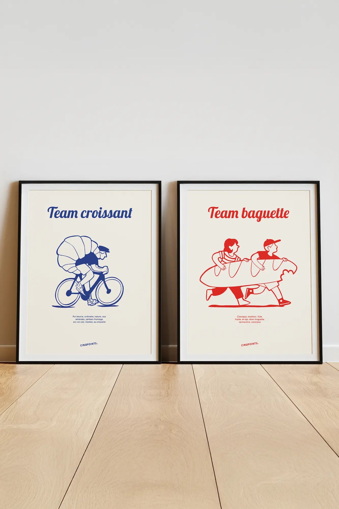 Affiche Illustrée Team Croissant
