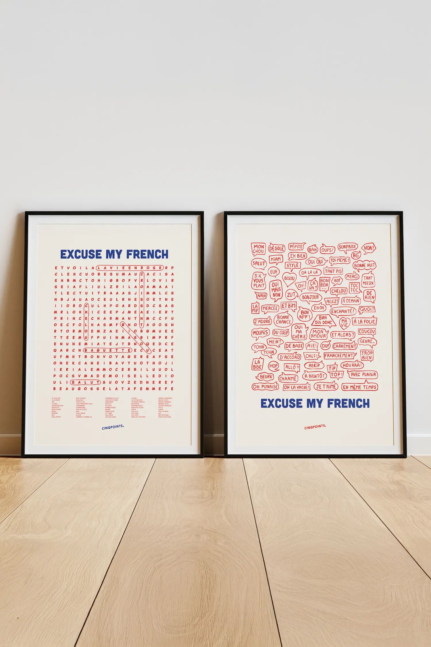 Affiche Expressions Françaises Beige