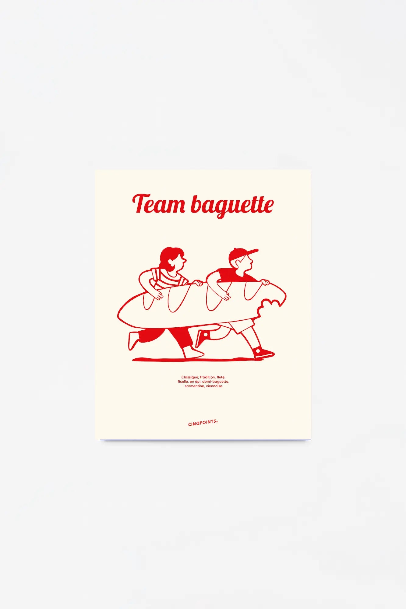 Affiche Illustrée Team Baguette