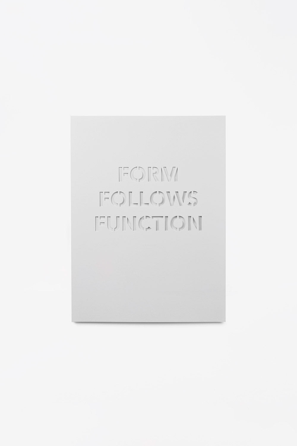 Affiche Form follows function blanc