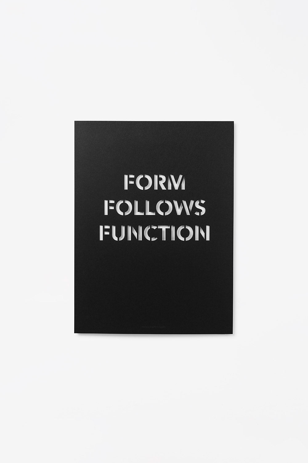 Form follows function - affiche noire