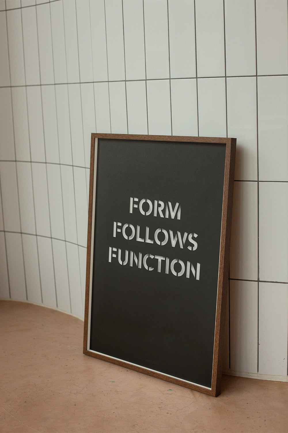 Form follows function - affiche noire