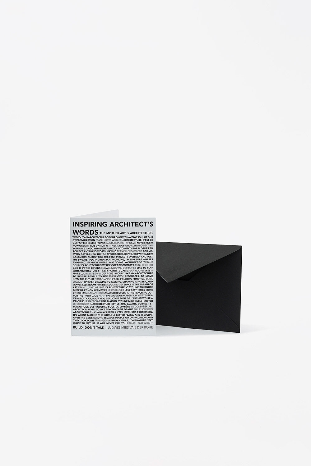 Postcard Inspiring Words - Architects quotes