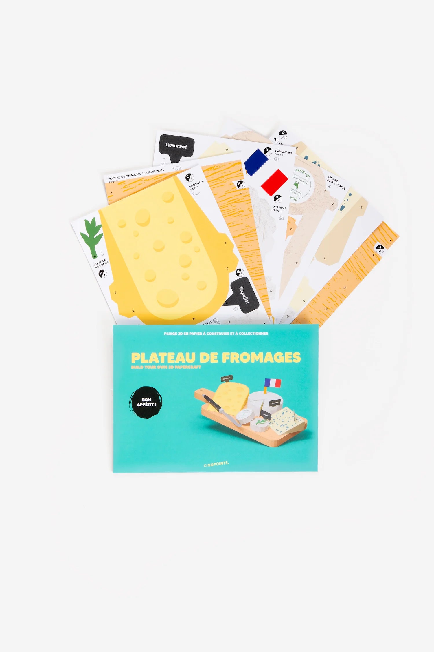 Papercraft Plateau de Fromages - Pliage en papier 3D