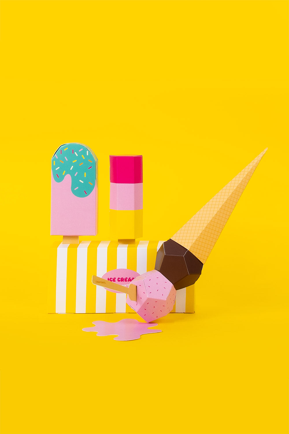 Papercraft Ice cream - Souvenir en papier 3d