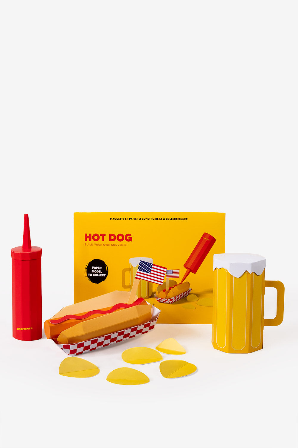 Papercraft Hot-dog - Souvenir en papier 3d
